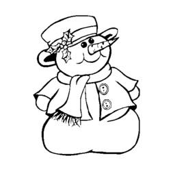 Dibujo para colorear: Muñeco de nieve (Personajes) #89246 - Dibujos para Colorear e Imprimir Gratis