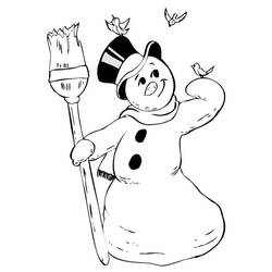 Dibujo para colorear: Muñeco de nieve (Personajes) #89248 - Dibujos para Colorear e Imprimir Gratis