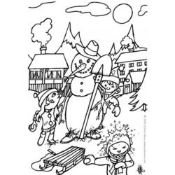 Dibujo para colorear: Muñeco de nieve (Personajes) #89259 - Dibujos para Colorear e Imprimir Gratis