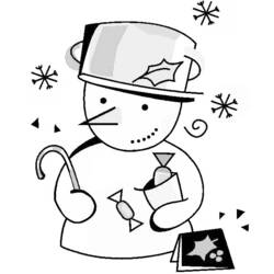 Dibujo para colorear: Muñeco de nieve (Personajes) #89261 - Dibujos para Colorear e Imprimir Gratis