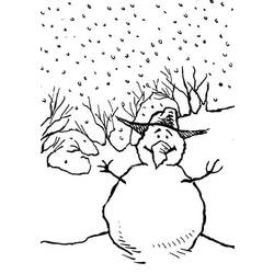 Dibujo para colorear: Muñeco de nieve (Personajes) #89267 - Dibujos para Colorear e Imprimir Gratis