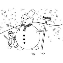 Dibujo para colorear: Muñeco de nieve (Personajes) #89274 - Dibujos para Colorear e Imprimir Gratis