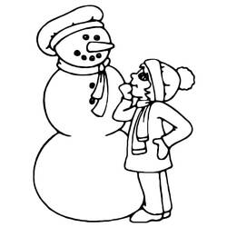 Dibujo para colorear: Muñeco de nieve (Personajes) #89276 - Dibujos para Colorear e Imprimir Gratis