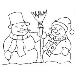 Dibujo para colorear: Muñeco de nieve (Personajes) #89277 - Dibujos para Colorear e Imprimir Gratis