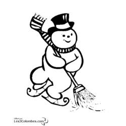 Dibujo para colorear: Muñeco de nieve (Personajes) #89280 - Dibujos para Colorear e Imprimir Gratis
