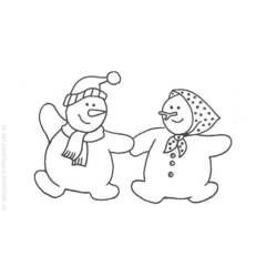 Dibujo para colorear: Muñeco de nieve (Personajes) #89282 - Dibujos para Colorear e Imprimir Gratis