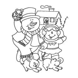 Dibujo para colorear: Muñeco de nieve (Personajes) #89283 - Dibujos para Colorear e Imprimir Gratis