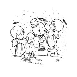 Dibujo para colorear: Muñeco de nieve (Personajes) #89291 - Dibujos para Colorear e Imprimir Gratis