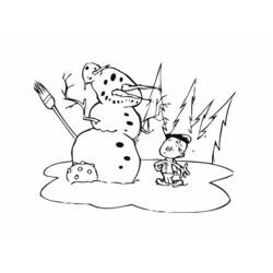 Dibujo para colorear: Muñeco de nieve (Personajes) #89292 - Dibujos para Colorear e Imprimir Gratis