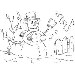 Dibujo para colorear: Muñeco de nieve (Personajes) #89295 - Dibujos para Colorear e Imprimir Gratis