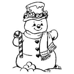 Dibujo para colorear: Muñeco de nieve (Personajes) #89302 - Dibujos para Colorear e Imprimir Gratis