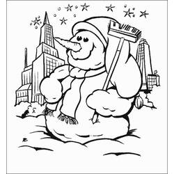 Dibujo para colorear: Muñeco de nieve (Personajes) #89307 - Dibujos para Colorear e Imprimir Gratis