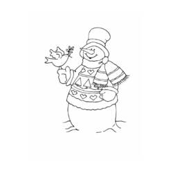 Dibujo para colorear: Muñeco de nieve (Personajes) #89317 - Dibujos para Colorear e Imprimir Gratis