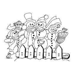 Dibujo para colorear: Muñeco de nieve (Personajes) #89320 - Dibujos para Colorear e Imprimir Gratis