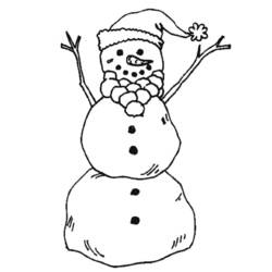 Dibujo para colorear: Muñeco de nieve (Personajes) #89321 - Dibujos para Colorear e Imprimir Gratis