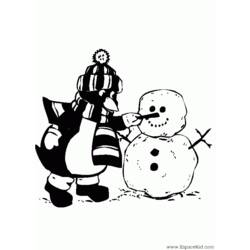 Dibujo para colorear: Muñeco de nieve (Personajes) #89322 - Dibujos para Colorear e Imprimir Gratis