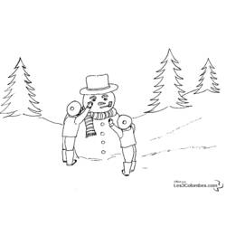 Dibujo para colorear: Muñeco de nieve (Personajes) #89329 - Dibujos para Colorear e Imprimir Gratis
