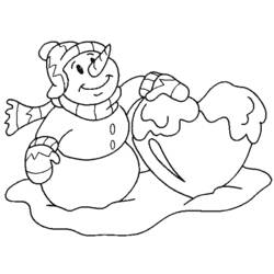 Dibujo para colorear: Muñeco de nieve (Personajes) #89333 - Dibujos para Colorear e Imprimir Gratis
