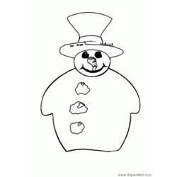 Dibujo para colorear: Muñeco de nieve (Personajes) #89341 - Dibujos para Colorear e Imprimir Gratis