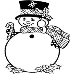 Dibujo para colorear: Muñeco de nieve (Personajes) #89343 - Dibujos para Colorear e Imprimir Gratis