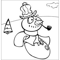 Dibujo para colorear: Muñeco de nieve (Personajes) #89345 - Dibujos para Colorear e Imprimir Gratis