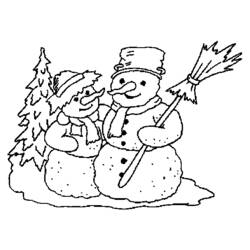 Dibujo para colorear: Muñeco de nieve (Personajes) #89351 - Dibujos para Colorear e Imprimir Gratis