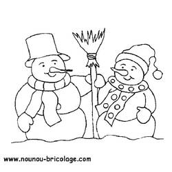 Dibujo para colorear: Muñeco de nieve (Personajes) #89355 - Dibujos para Colorear e Imprimir Gratis