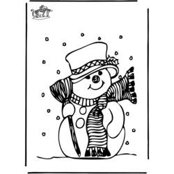 Dibujo para colorear: Muñeco de nieve (Personajes) #89357 - Dibujos para Colorear e Imprimir Gratis