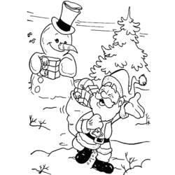 Dibujo para colorear: Muñeco de nieve (Personajes) #89358 - Dibujos para Colorear e Imprimir Gratis