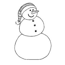 Dibujo para colorear: Muñeco de nieve (Personajes) #89360 - Dibujos para Colorear e Imprimir Gratis