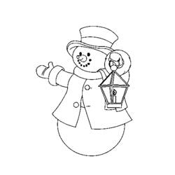 Dibujo para colorear: Muñeco de nieve (Personajes) #89361 - Dibujos para Colorear e Imprimir Gratis