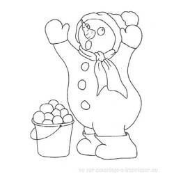 Dibujo para colorear: Muñeco de nieve (Personajes) #89367 - Dibujos para Colorear e Imprimir Gratis