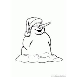 Dibujo para colorear: Muñeco de nieve (Personajes) #89373 - Dibujos para Colorear e Imprimir Gratis