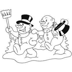 Dibujo para colorear: Muñeco de nieve (Personajes) #89374 - Dibujos para Colorear e Imprimir Gratis