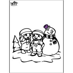 Dibujo para colorear: Muñeco de nieve (Personajes) #89383 - Dibujos para Colorear e Imprimir Gratis