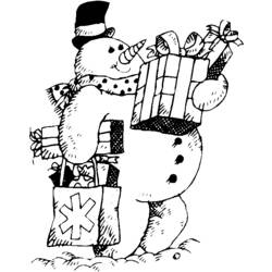 Dibujo para colorear: Muñeco de nieve (Personajes) #89395 - Dibujos para Colorear e Imprimir Gratis