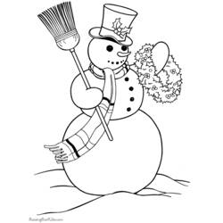 Dibujo para colorear: Muñeco de nieve (Personajes) #89396 - Dibujos para Colorear e Imprimir Gratis