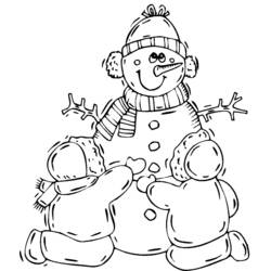Dibujo para colorear: Muñeco de nieve (Personajes) #89397 - Dibujos para Colorear e Imprimir Gratis