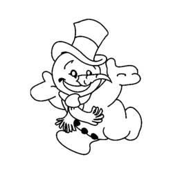 Dibujo para colorear: Muñeco de nieve (Personajes) #89398 - Dibujos para Colorear e Imprimir Gratis