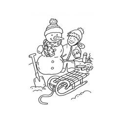 Dibujo para colorear: Muñeco de nieve (Personajes) #89409 - Dibujos para Colorear e Imprimir Gratis