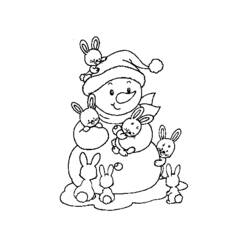 Dibujo para colorear: Muñeco de nieve (Personajes) #89419 - Dibujos para Colorear e Imprimir Gratis