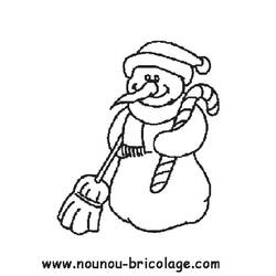 Dibujo para colorear: Muñeco de nieve (Personajes) #89422 - Dibujos para Colorear e Imprimir Gratis