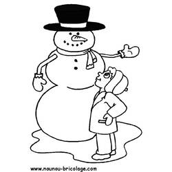 Dibujo para colorear: Muñeco de nieve (Personajes) #89426 - Dibujos para Colorear e Imprimir Gratis