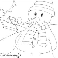 Dibujo para colorear: Muñeco de nieve (Personajes) #89428 - Dibujos para Colorear e Imprimir Gratis