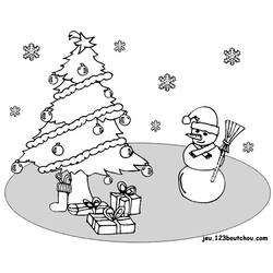 Dibujo para colorear: Muñeco de nieve (Personajes) #89430 - Dibujos para Colorear e Imprimir Gratis