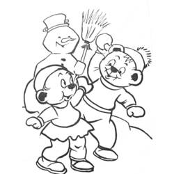 Dibujo para colorear: Muñeco de nieve (Personajes) #89450 - Dibujos para Colorear e Imprimir Gratis