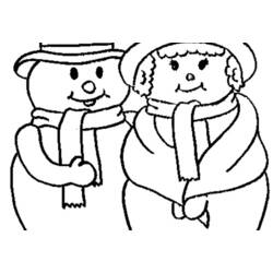 Dibujo para colorear: Muñeco de nieve (Personajes) #89452 - Dibujos para Colorear e Imprimir Gratis