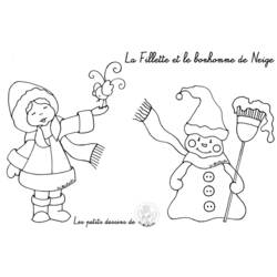 Dibujo para colorear: Muñeco de nieve (Personajes) #89453 - Dibujos para Colorear e Imprimir Gratis