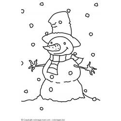 Dibujo para colorear: Muñeco de nieve (Personajes) #89467 - Dibujos para Colorear e Imprimir Gratis