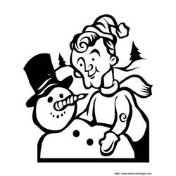 Dibujo para colorear: Muñeco de nieve (Personajes) #89468 - Dibujos para Colorear e Imprimir Gratis